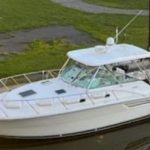 2002 White Pursuit 3400 Express Cabin Cruiser Auburn, NY 13021 For Sale on cabincruiserforsale.com - Boost Your Ad 